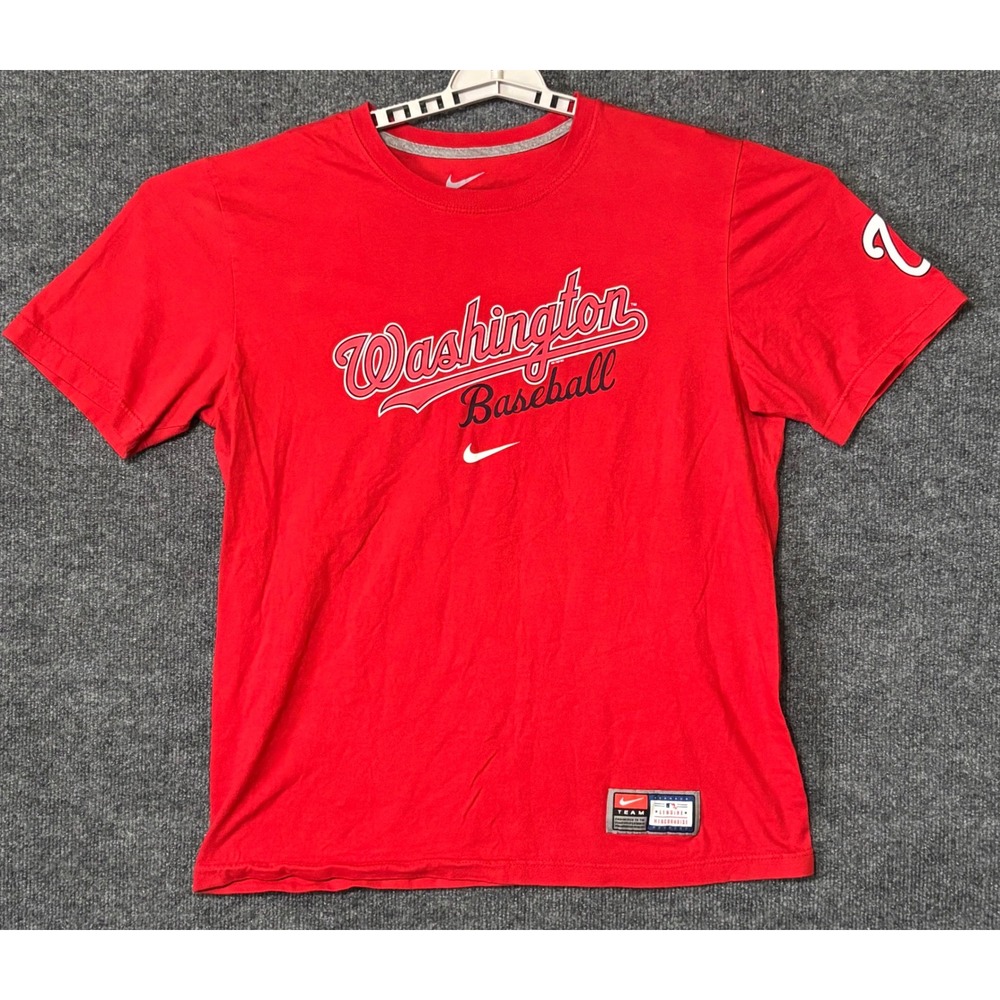 Nike Washington Baseball Shirt Mens Medium Red MLB Washington Nationals